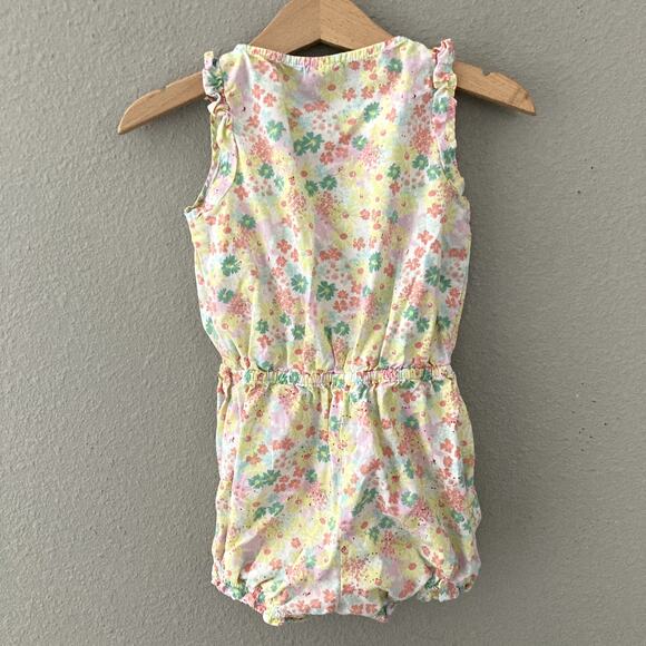 Petit Bateau Pastel Floral Sleeveless Romper - 18M - Picture 5 of 6